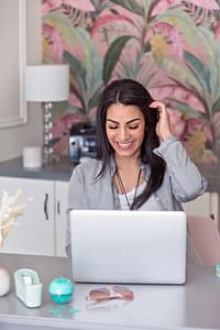 Women working at computer