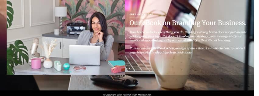 Branding your Business woman with computer