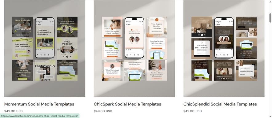 Bluchic Templates